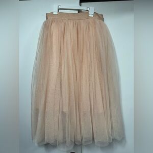 FRNCH Blush Tulle A-Line Skirt ballet core, fairy, whimsy, Carrie Bradshaw